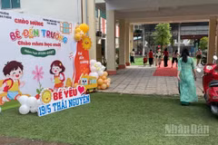 Trường mầm non 19/5 Thái Nguyên được xây dựng nhiều năm, thiết kế không còn phù hợp với đổi mới giáo dục. (Ảnh THẾ BÌNH)