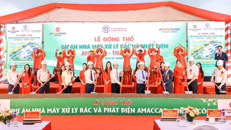 Lễ động thổ Dự án Nhà máy xử lý rác và phát điện AMACCAO-Thành Công.