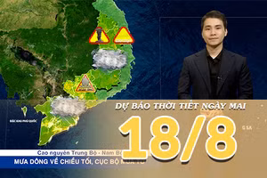 [Video] Dự báo thời tiết đêm nay và ngày mai ngày 18/8/2026: Mưa gia tăng, Bắc Bộ và Trung Bộ bước vào đợt mưa lớn diện rộng