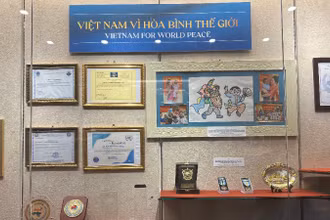 Một phần nội dung tại Khu trưng bày"Hành trình vì hòa bình". (Ảnh: CAO HƯƠNG)