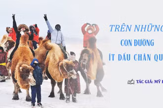 Du khách Việt trải nghiệm mùa đông Mông Cổ. (Ảnh: DIỆP ANH)