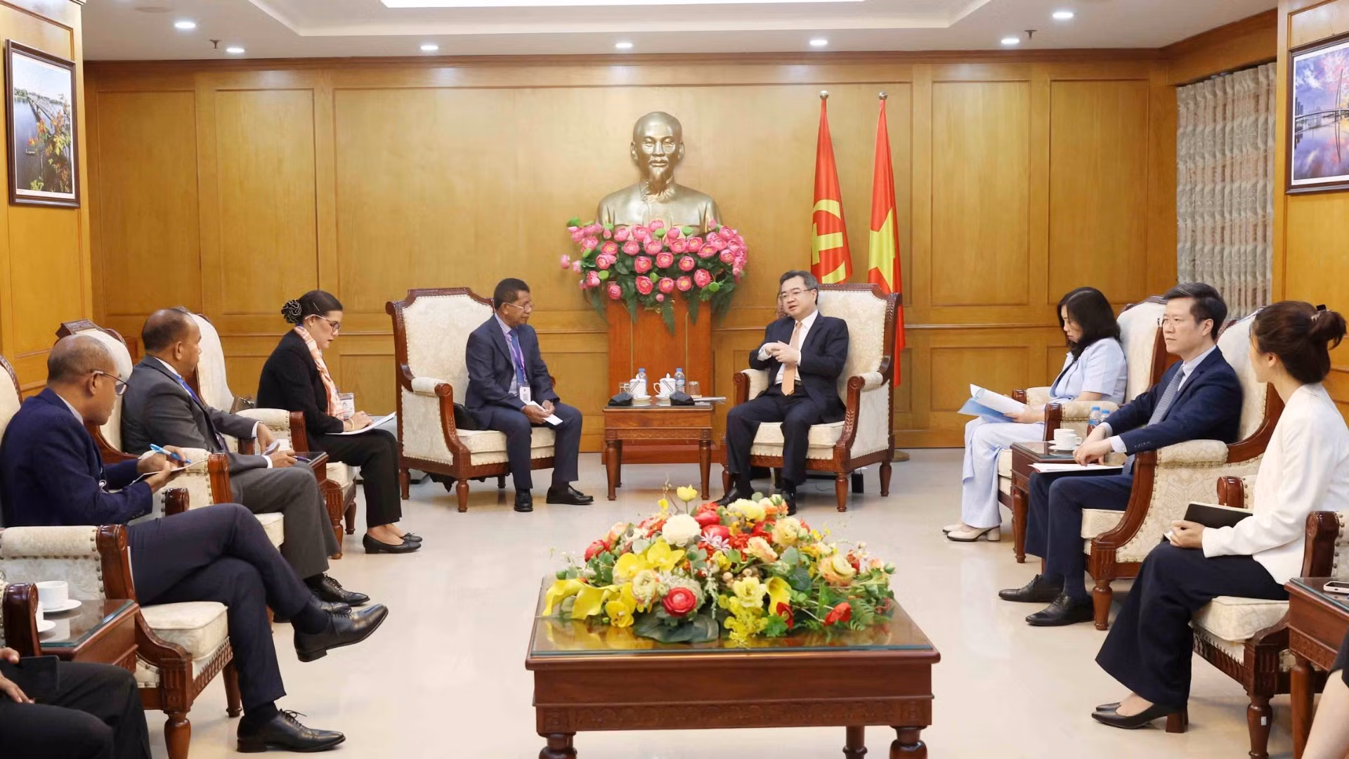 Quang cảnh buổi tiếp. (Ảnh: TTXVN)