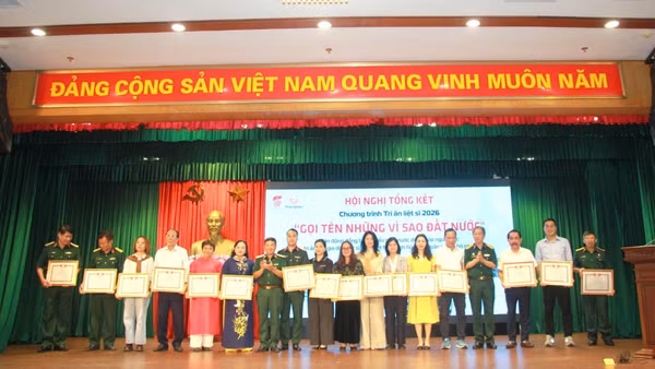 Hội nghị tổng kết Chiến dịch Tri ân liệt sĩ năm 2026. (Ảnh: VŨ MINH)
