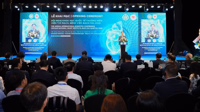 Phiên khai mạc Hội nghị Khoa học Quốc tế thường niên Viện Tim mạch Việt Nam (Bệnh viện Bạch Mai) năm 2026