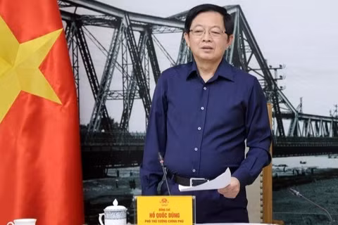 Phó Thủ tướng Hồ Quốc Dũng phát biểu kết luận cuộc họp. (Ảnh: chinhphu.vn/Gia Huy)