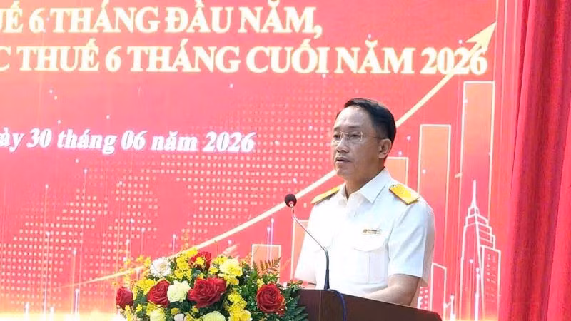 Phó Cục trưởng Cục Thuế Mai Sơn phát biểu chỉ đạo.