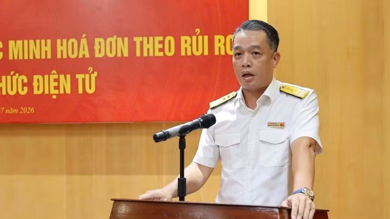 Trưởng ban Kiểm tra Nguyễn Tiến Trung phát biểu khai mạc chương trình.