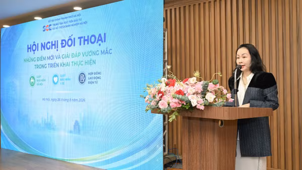 Phó Giám đốc Trung tâm Xúc tiến đầu tư và Hỗ trợ doanh nghiệp Hà Nội, bà Nghiêm Thị Hoàng Anh. (Ảnh: KHÔI MINH)