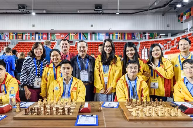 Đội tuyển cờ vua Việt Nam trước đây luôn đưa thành phần mạnh nhất tham dự giải Olympiad. (Ảnh: FIDE)