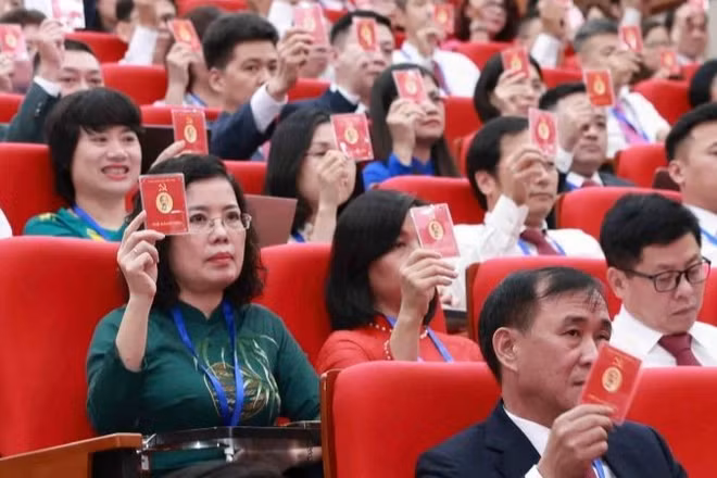 Phiên chính thức Đại hội Đảng bộ Tổng Liên đoàn Lao động Việt Nam lần thứ I, nhiệm kỳ 2025-2030. (Ảnh: HẢI NGUYỄN)