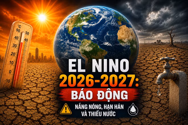 El Nino 2026-2027: Báo động nguy cơ nắng nóng, hạn hán và thiếu nước
