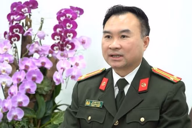 Trung tá Lê Anh Tuấn, Phó Trưởng phòng 5, Cục An ninh mạng (Bộ Công an). (Ảnh: A05)