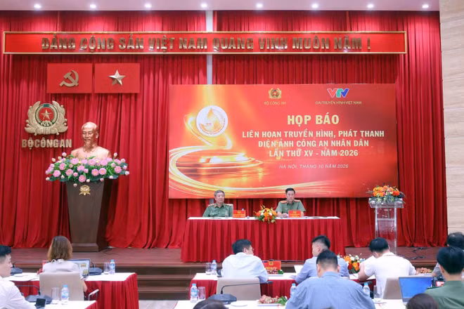 Liên hoan Truyền hình, Phát thanh, Điện ảnh Công an nhân dân lần thứ XV, năm 2026 diễn ra từ ngày 22-27/10 tại Hà Nội. (Ảnh: KIÊN PHẠM)