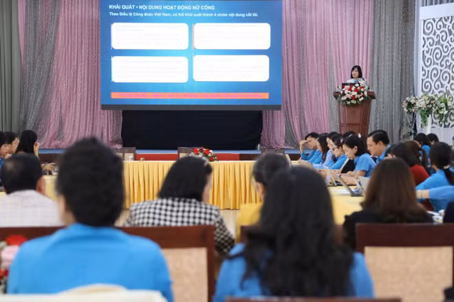 Hội nghị tập huấn công tác nữ công năm 2026 diễn ra trong hai ngày 7 và 8/9 tại Đà Lạt. (Ảnh: PHƯƠNG CHI)