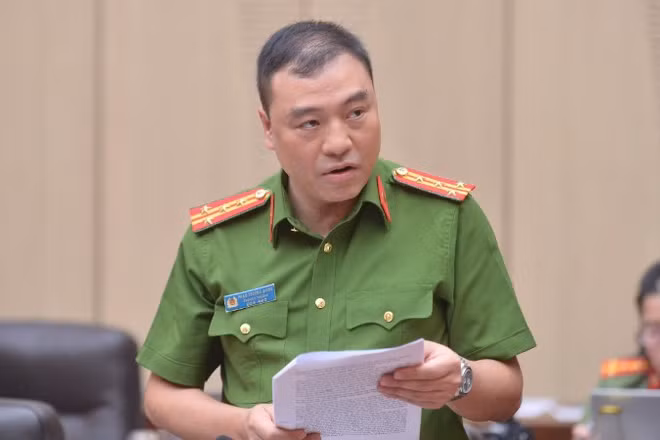 Đại tá Phạm Trường Giang, Phó Cục trưởng Cảnh sát điều tra tội phạm về kinh tế, tham nhũng, buôn lậu thông tin về tình hình vi phạm sở hữu trí tuệ.