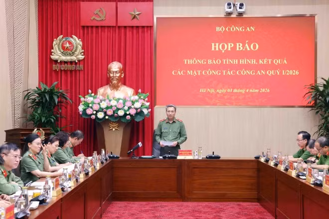 Bộ Công an tổ chức họp báo quý I/2026.