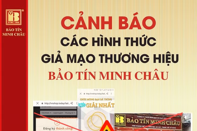 Các thương hiệu vàng bạc cảnh báo tình trạng lừa đảo qua Facebook tích xanh giả.