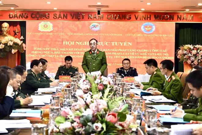 Hội nghị được tổ chức trực tuyến tới Công an 22 tỉnh, thành phố.