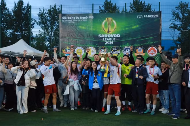 FC Thanh Hóa giành chức vô địch giải bóng đá Sadavos 2026. (Ảnh: Ban tổ chức)