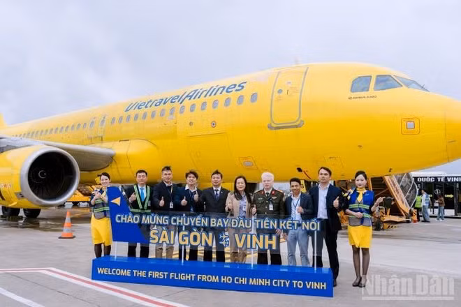 Ngày 1/2, hãng hàng không Vietravel Airlines đã chính thức khai trương đường bay thẳng Thành phố Hồ Chí Minh-Vinh.