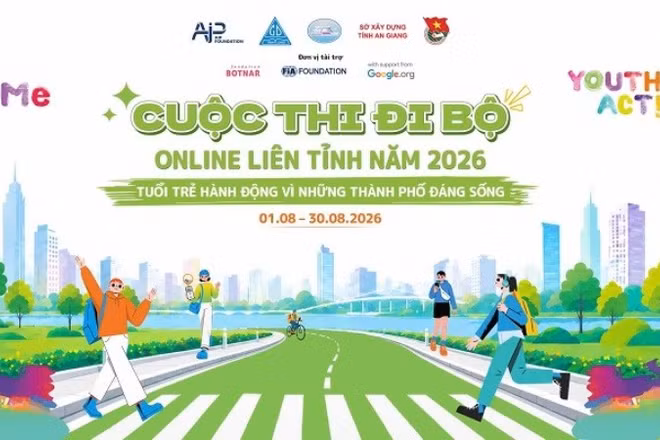 Pa-nô cuộc thi đi bộ online liên tỉnh năm 2026. (Ảnh: Tổ chức AIP cung cấp)