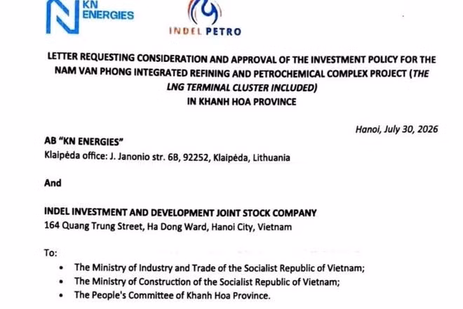 Công ty KN Energies (Cộng hòa Litva) và Tập đoàn INDEL kiến nghị Bộ Công thương, Bộ Xây dựng và Ủy ban nhân dân tỉnh Khánh Hòa sớm chấp thuận chủ trương đầu tư dự án Tổ hợp lọc hóa dầu Nam Vân Phong.
