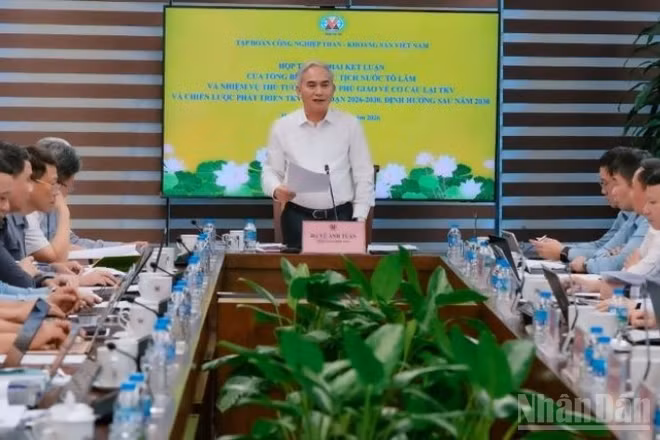 Tập đoàn Công nghiệp Than-Khoáng sản Việt Nam (TKV) triển khai Kết luận của Tổng Bí thư, Chủ tịch nước Tô Lâm và nhiệm vụ Thủ tướng Chính phủ giao về tái cơ cấu TKV và Chiến lược phát triển TKV giai đoạn 2026-2030, định hướng sau năm 2030. (Ảnh: HOÀNG NAM)