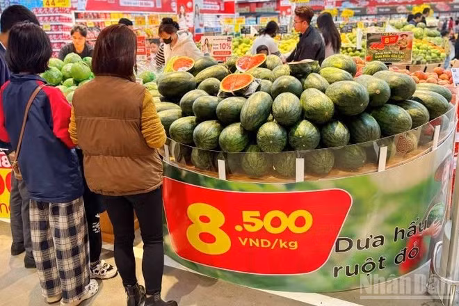 Tập đoàn Central Retail Việt Nam đang triển khai chương trình “Đồng hành tiêu thụ dưa hấu Gia Lai”; bán dưa hấu ruột đỏ không lợi nhuận với mức 7.500-8.500 đồng/kg tại siêu thị GO!, Tops Market, dự kiến tiêu thụ khoảng 200 tấn.