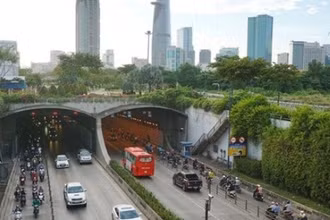 Hầm vượt sông Sài Gòn, công trình ngầm mang tính biểu tượng của Thành phố Hồ Chí Minh. (Ảnh: CTV)