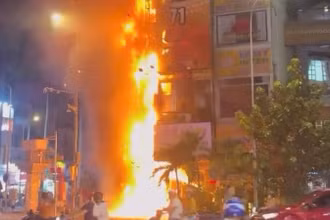 Hiện trường vụ cháy. (Ảnh: CTV)
