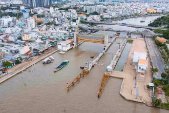 Một trong các cống ngăn triều thuộc Dự án giải quyết ngập do triều khu vực Thành phố Hồ Chí Minh có xét đến yếu tố biến đổi khí hậu (giai đoạn 1)