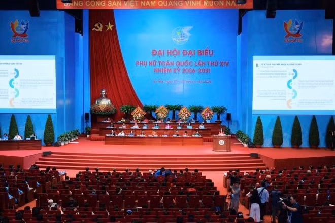 Toàn cảnh Đại hội đại biểu Phụ nữ toàn quốc lần thứ XIV.