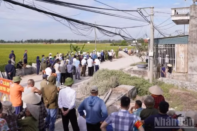 Khu vực tổ chức cưỡng chế thu hồi đất phục vụ phát triển Khu kinh tế Thái Bình.