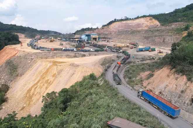 Cửa khẩu quốc tế La Lay, Quảng Trị. (Ảnh: HOÀNG AN)