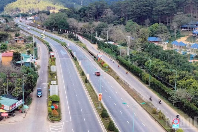 Cao tốc Bảo Lộc-Liên Khương sẽ đấu nối vào tuyến cao tốc Liên Khương-Prenn hiện hữu. (Ảnh: Báo Nhân Dân)