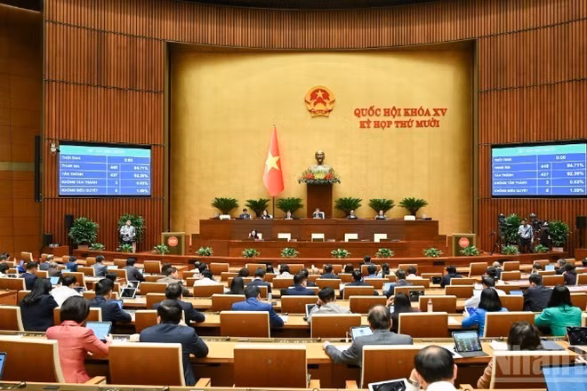Kỳ họp thứ 10, Quốc hội khóa XV đã thông qua nhiều luật, nghị quyết quan trọng. (Ảnh: DUY LINH)