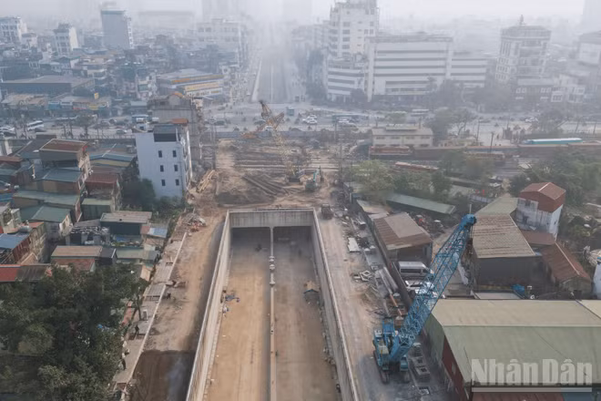 Hầm chui Kim Đồng-Giải Phóng là công trình giao thông trọng điểm của thành phố Hà Nội.