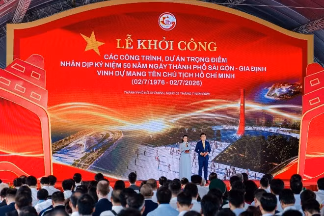 Lễ khởi công các công trình, dự án trọng điểm chào mừng kỷ niệm 50 năm Ngày thành phố Sài Gòn-Gia Định vinh dự mang tên Chủ tịch Hồ Chí Minh (2/7/1976-2/7/2026).