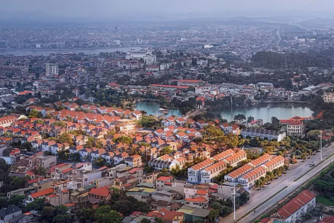Phối cảnh khu biệt thự cao cấp Việt Trì Legacy Lakeside tại phường Thanh Miếu, Phú Thọ do Tasco làm chủ đầu tư.