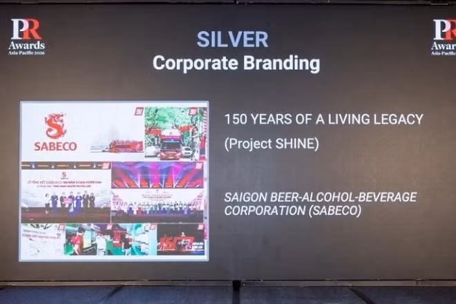 Chiến dịch “150 năm Di sản vươn cao” là đại diện duy nhất từ Việt Nam được vinh danh tại hạng mục Xây dựng thương hiệu doanh nghiệp.