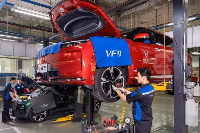 Xưởng lắp ráp xe VinFast.