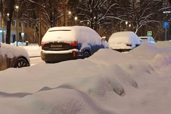 Bão tuyết lịch sử tại Moskva, Nga. (Ảnh: Tâm Hằng/TTXVN)