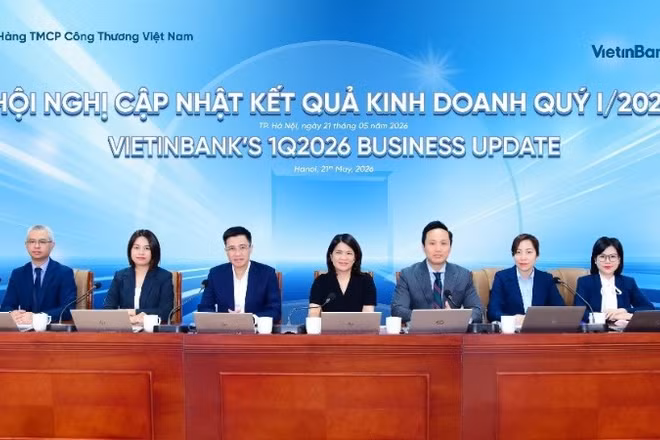 Toàn cảnh Hội nghị cập nhật kết quả kinh doanh quý 1/2026 của VietinBank.