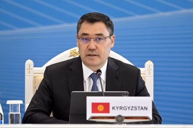 Tổng thống Kyrgyzstan Sadyr Japarov. (Ảnh: THX/TTXVN)