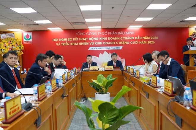 Hội nghị sơ kết hoạt động kinh doanh 6 tháng đầu năm của Bảo Minh.